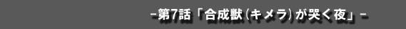 合成獣(キメラ)が哭く夜